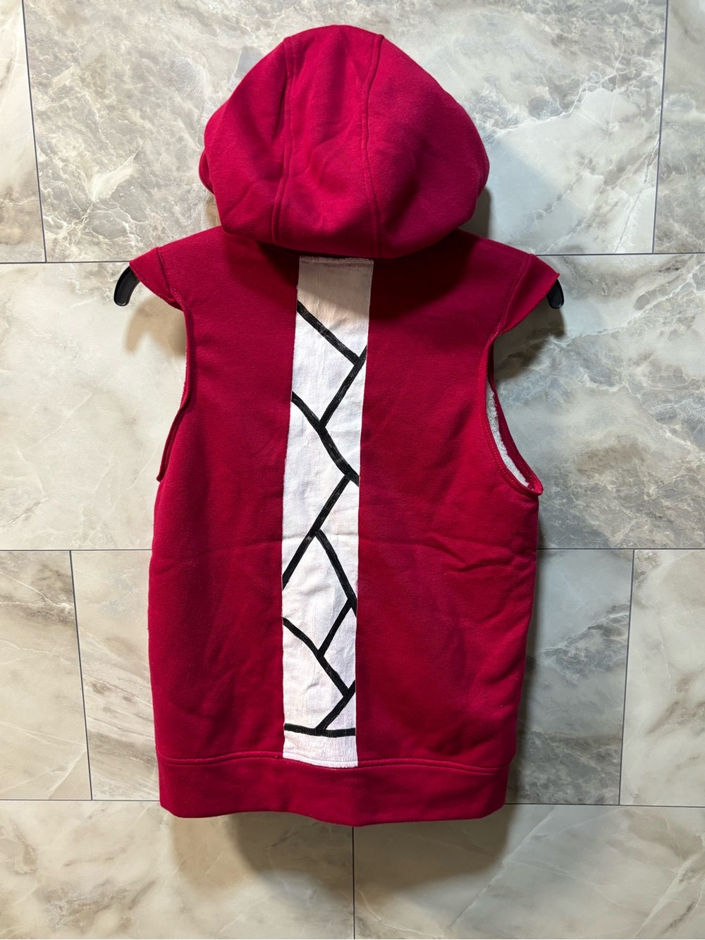 Kids Sleeveless Hooded Vest in Magenta Handmade Costume